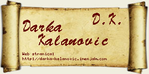 Darka Kalanović vizit kartica